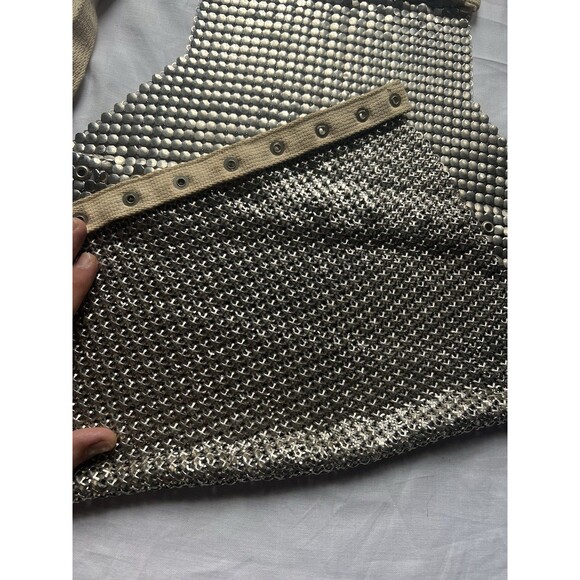 RARE VINTAGE CHAIN MAIL BUTCHER MEAT CUTTER APRON STEAM PUNK AUTHENTIC WW1 - Picture 6 of 13